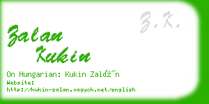 zalan kukin business card